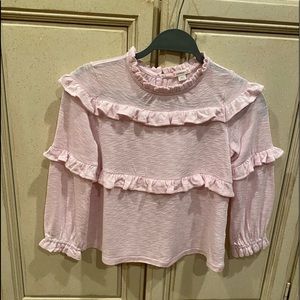 Girl’s Crewcuts Ruffle Pink Top